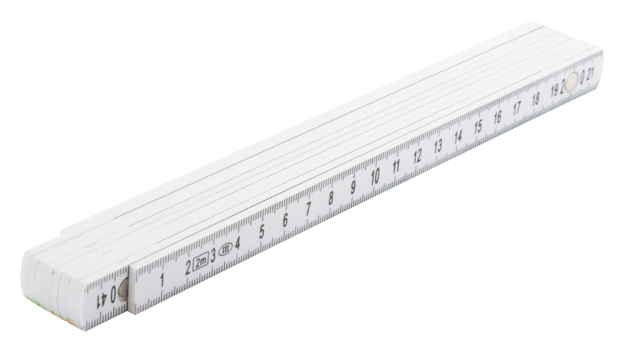 Plastic folding tape measure MANSARD - white