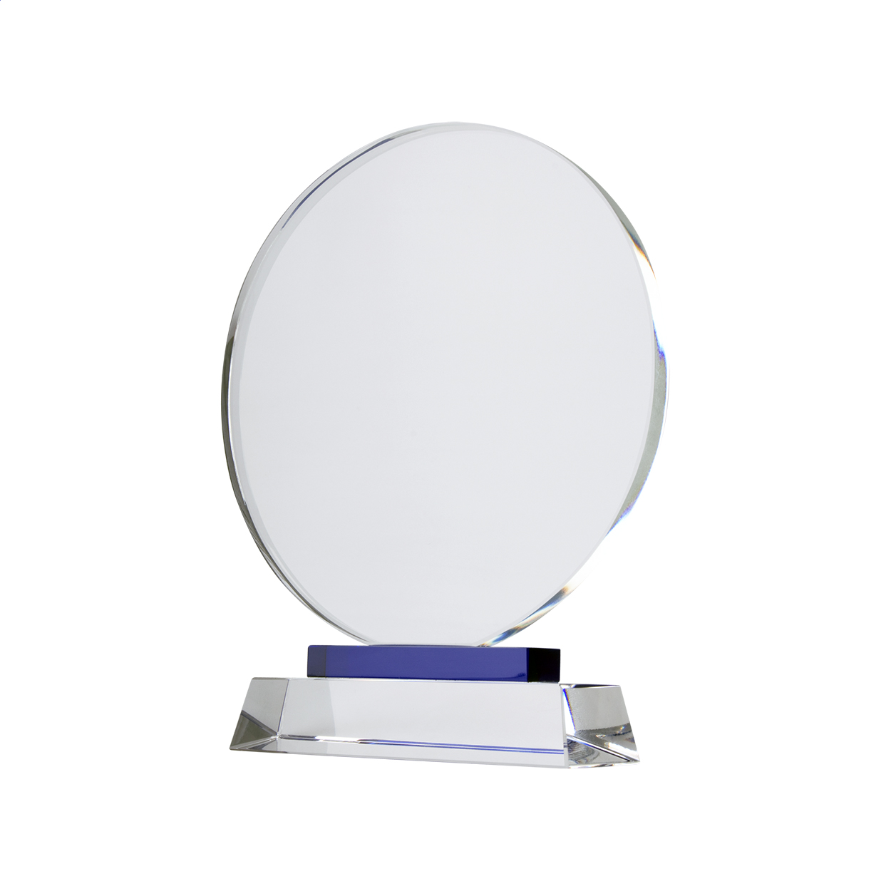 Kulatá křišťálová trofej TOURNAMENT - transparentní
