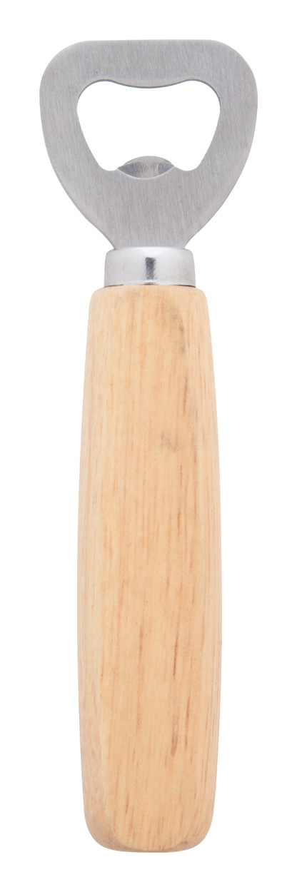 Kovový otvírák lahví BIERBAUM s dřevěným držadlem - přírodní