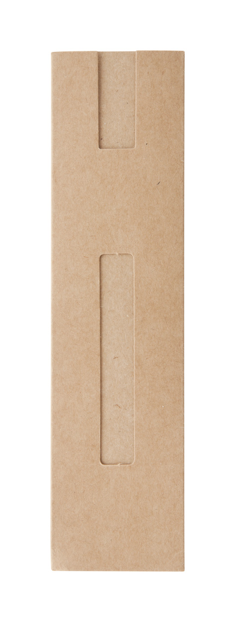 Papírové pouzdro na pero RECYCARD z recyklovaného papíru - béžová