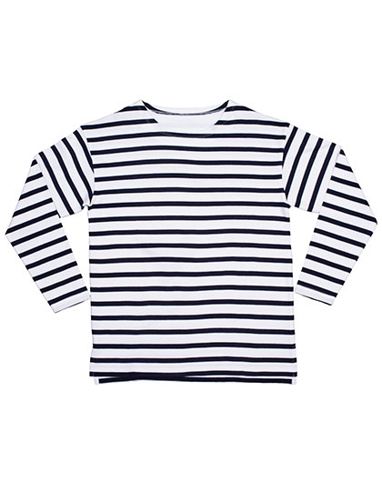 Dětské tričko s dlouhým rukávem Mantis Kids Kids´ Breton T White, Navy