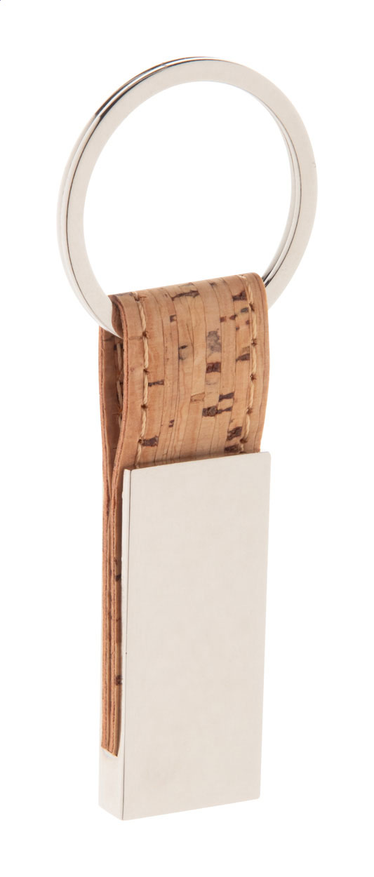 Kovový přívěsek na klíče CORRY - přírodní