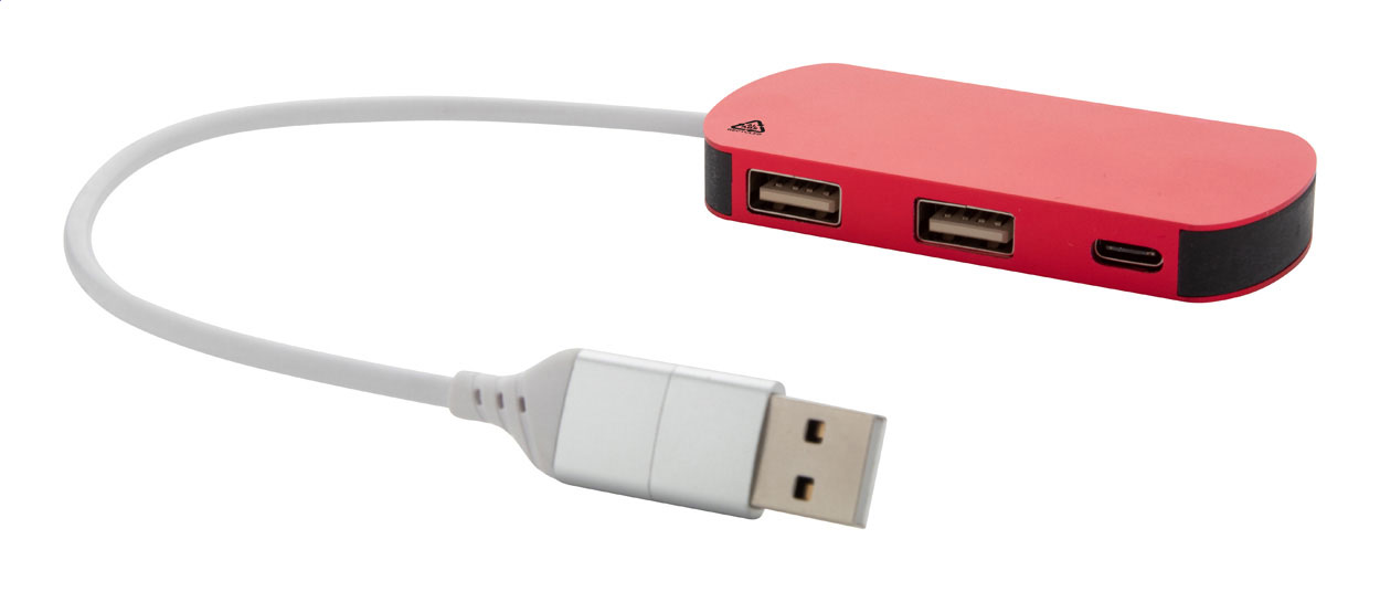 Kovový USB rozbočovač RALUHUB z recyklovaného hliníku