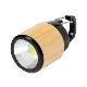 Plastová LED svítilna GUS s bambusovým povrchem - přírodní