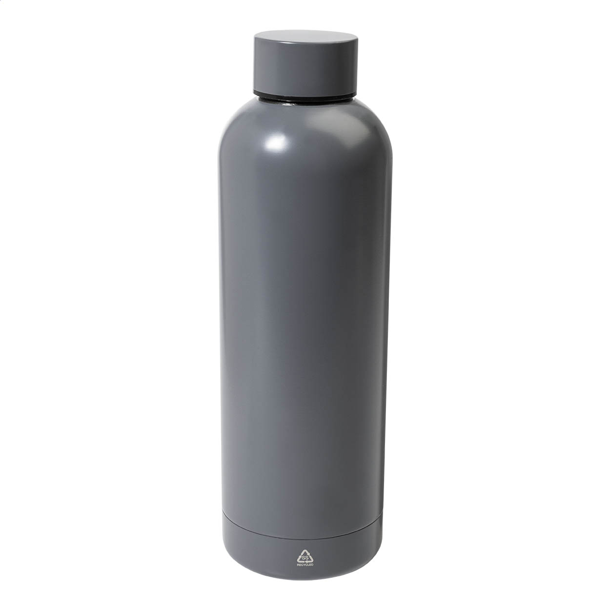 Kovová termoska PUMORI z recyklované oceli, 500 ml - tmavě šedá
