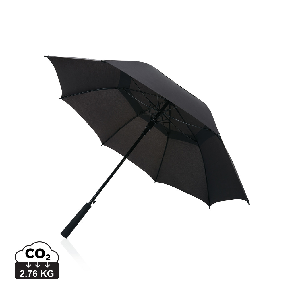 Odolný deštník Swiss Peak POEM z RPET materiálu AWARE - černá