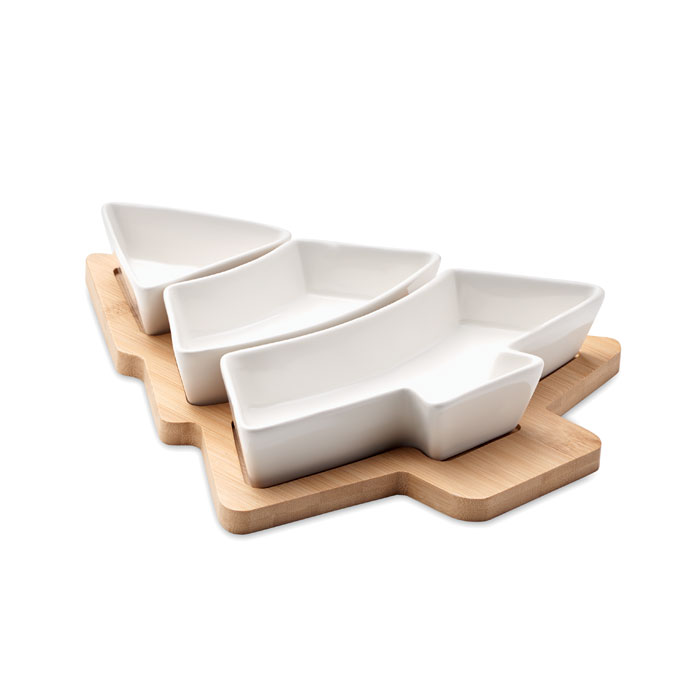 Bamboo serving tray TREEHOUSE - white