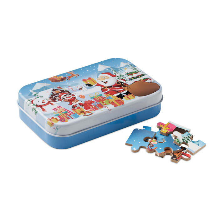 Dřevěné vánoční puzzle KIDS - vícebarevná