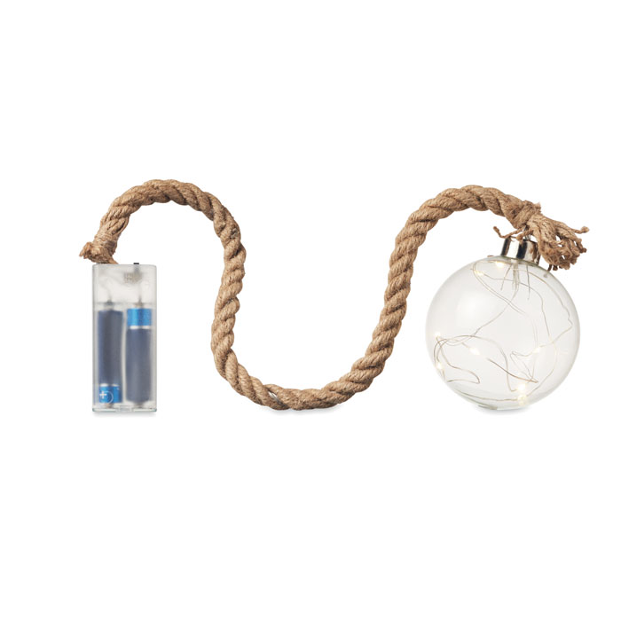 Skleněná koule s LED světýlky PILKO - transparentní