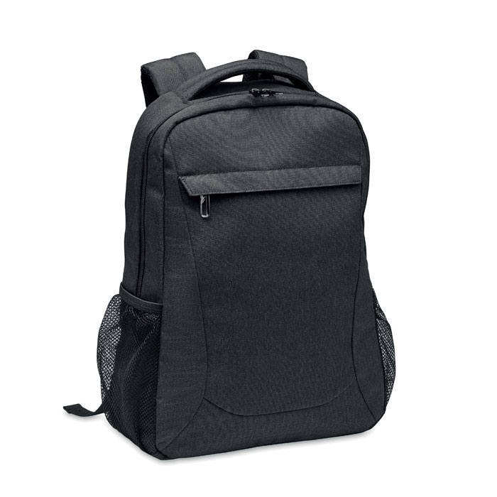 Polyester laptop backpack BRISSES - black