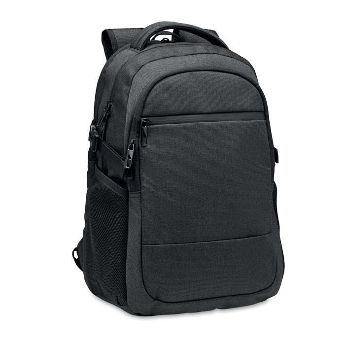 Laptop backpack BARKARY made of RPET material - black