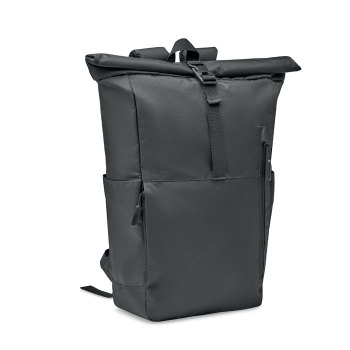 Polyester rolling laptop backpack REMOLDS - black
