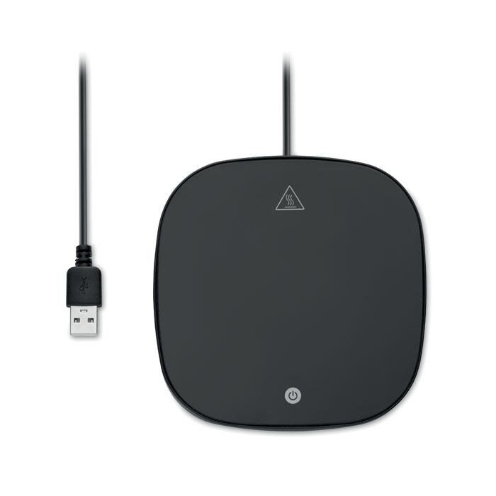 Plastový elektrický ohřívač hrnků HALM - černá