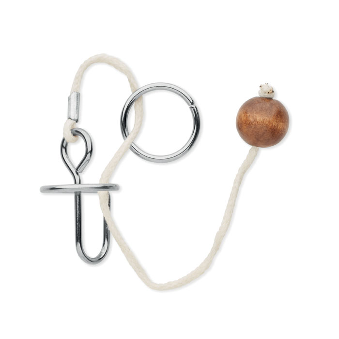 Sada 2 kovových hlavolamů DOWIE - stříbrná