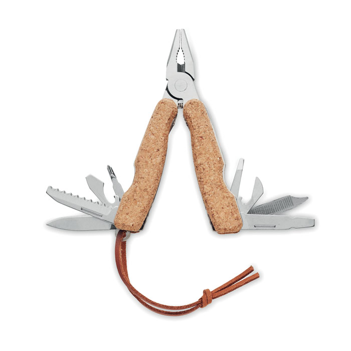 Multifunctional pocket tool NACARAT with cork surface - beige
