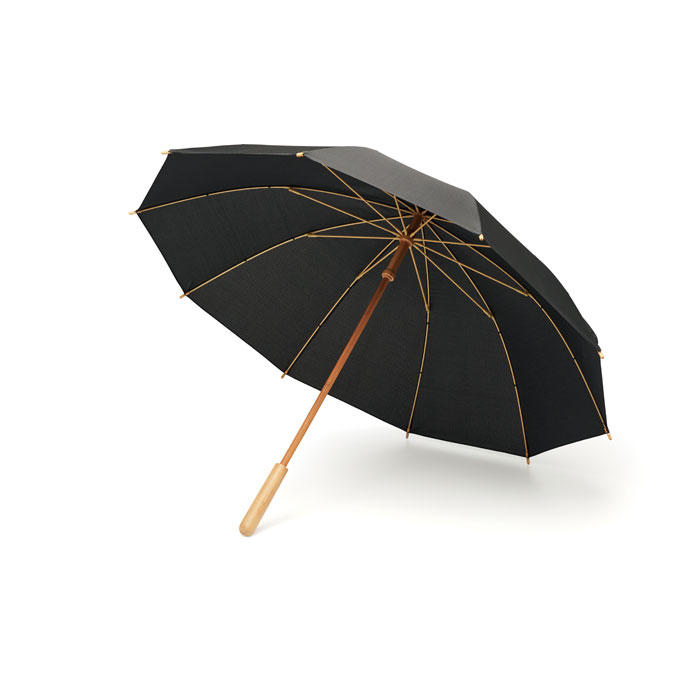 Manuální deštník SCALADOS z RPET materiálu, 23,5 palce - černá