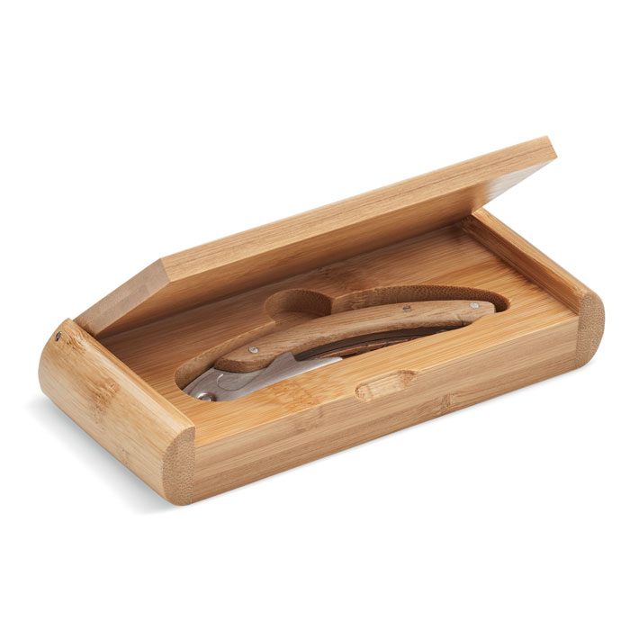 Číšnický nůž RYAS v bambusové dárkové krabičce - dřevěná