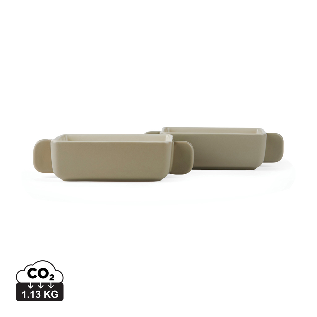 Sada malých zapékacích misek VINGA Monte, 2 ks - šedá