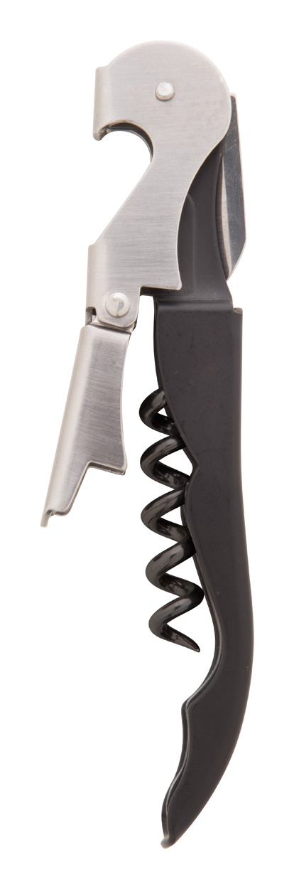 Metal waiter's wine corkscrew UMBRIA - silver / black