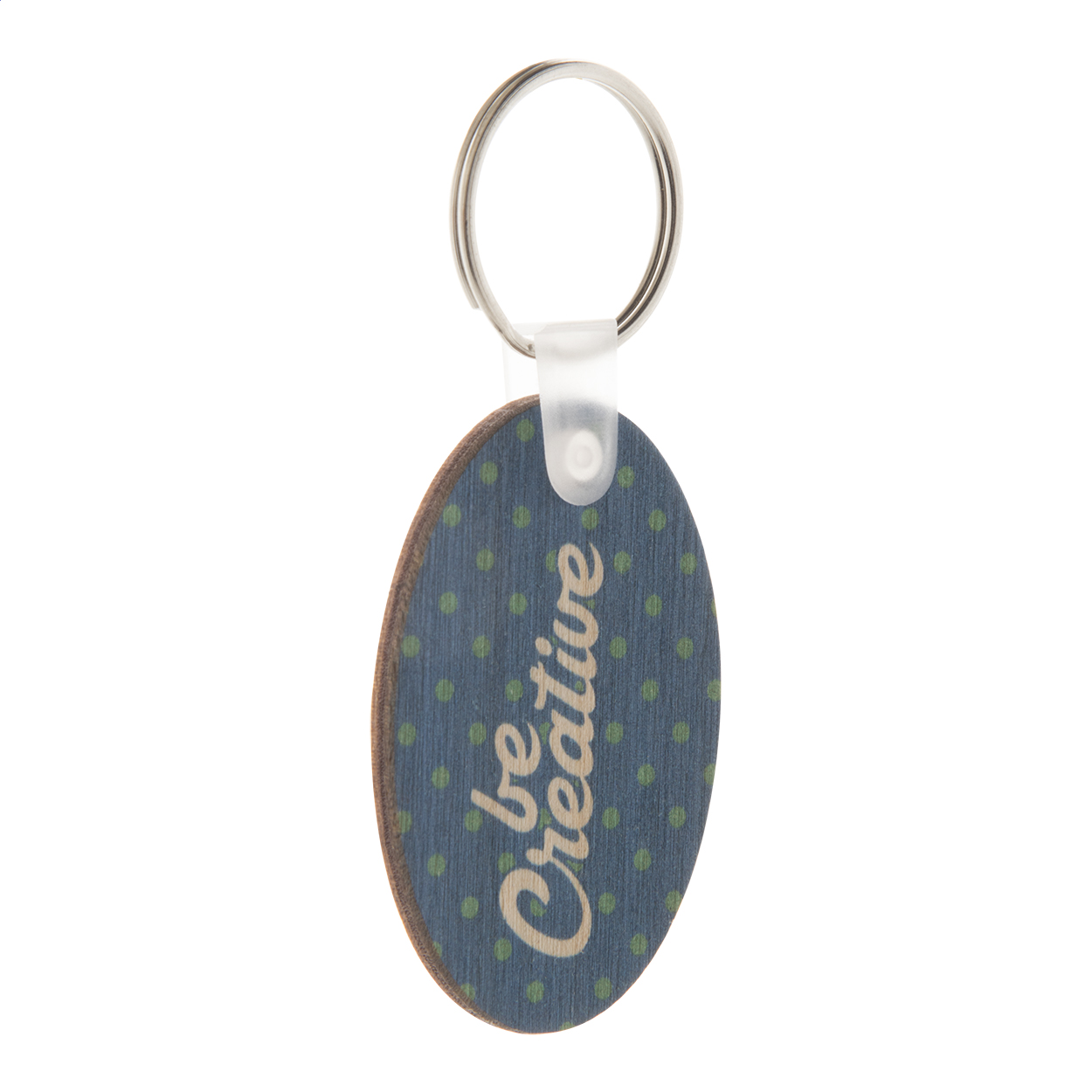 Přívěšek na klíče WOODY B - přírodní