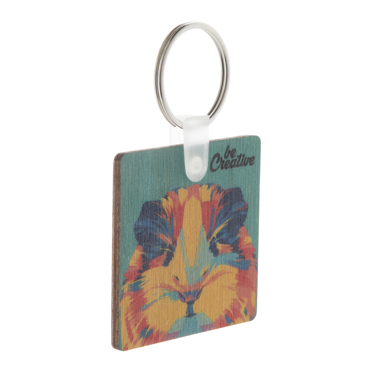 Přívěšek na klíče WOODY C - přírodní