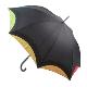 Automatický deštník ARCUS s duhovým okrajem - černá / vícebarevná