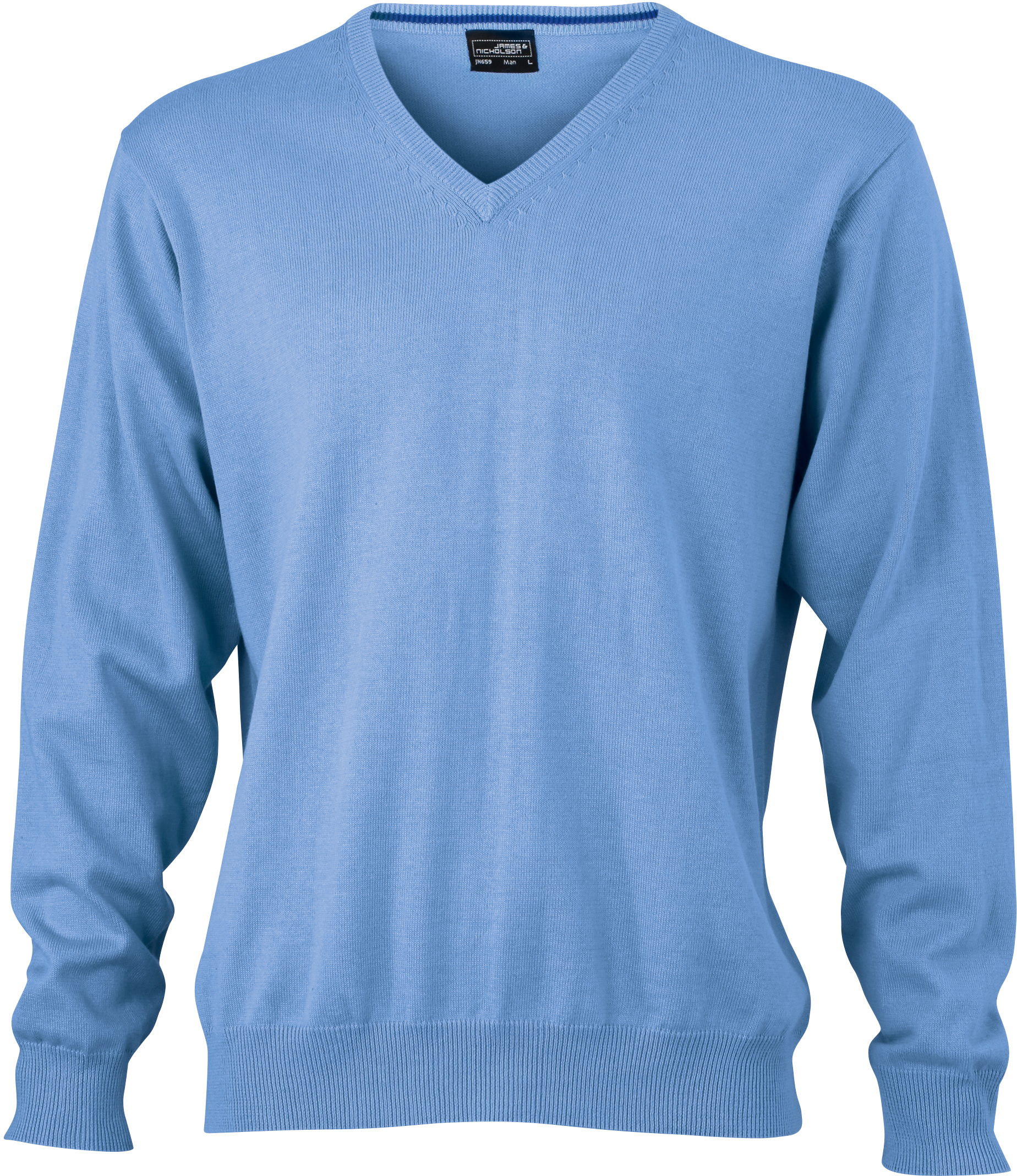 Pánský svetr James&Nicholson V-Neck Pullover