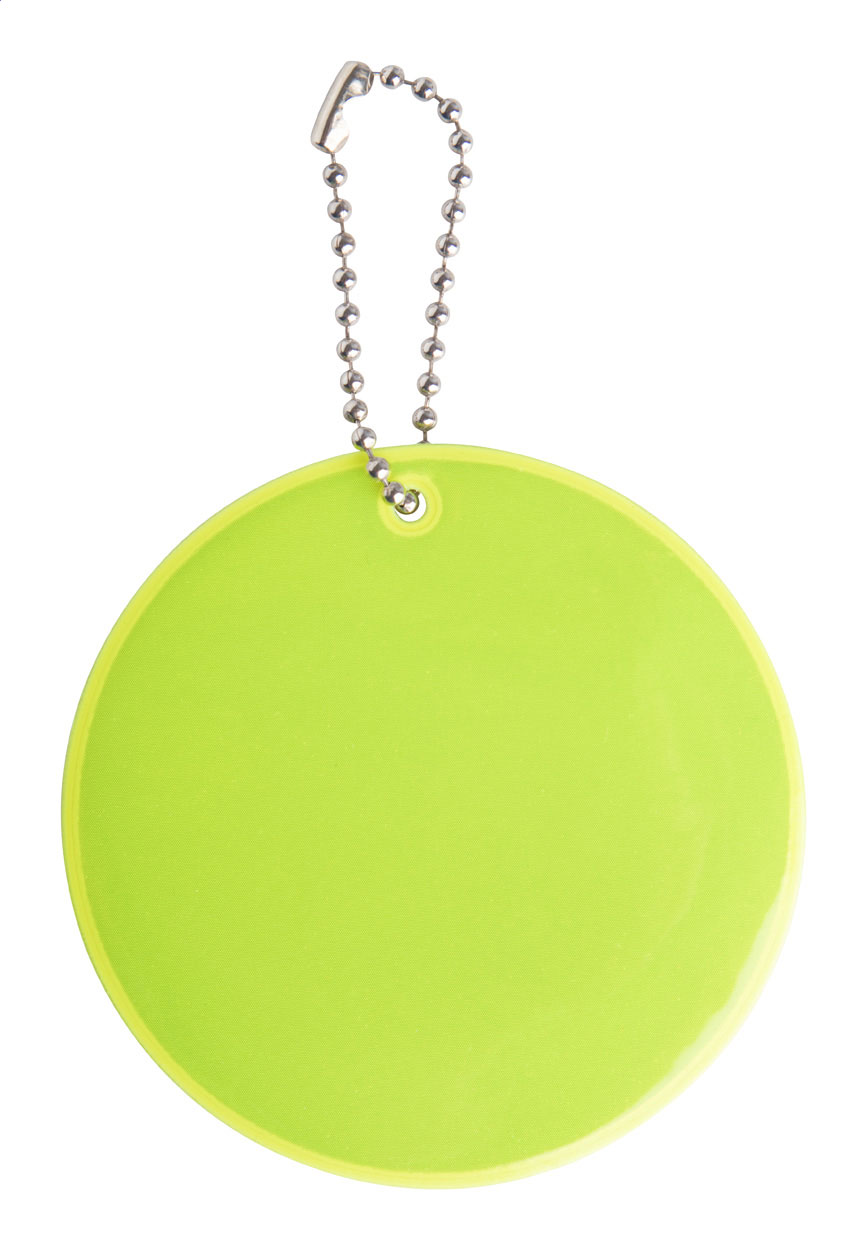 Plastový reflexní přívěsek na klíče CANDID - bezpečnostní žlutá