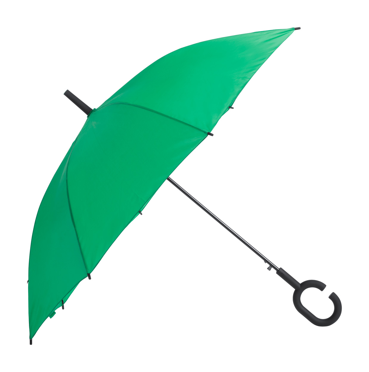 Automatic umbrella HALRUM with C-shaped handle