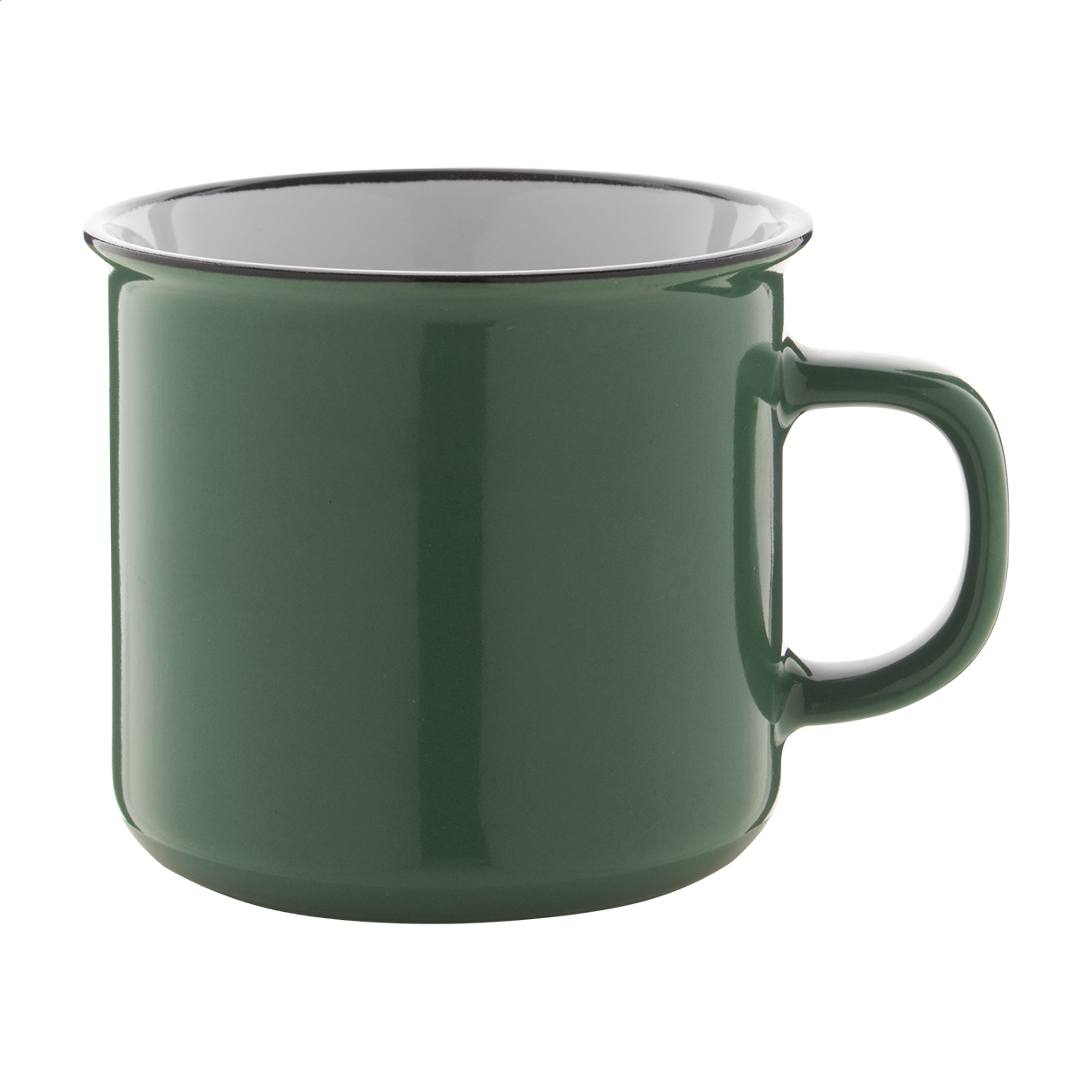 Keramický hrnek WOODSTOCK, 300 ml - tmavě zelená