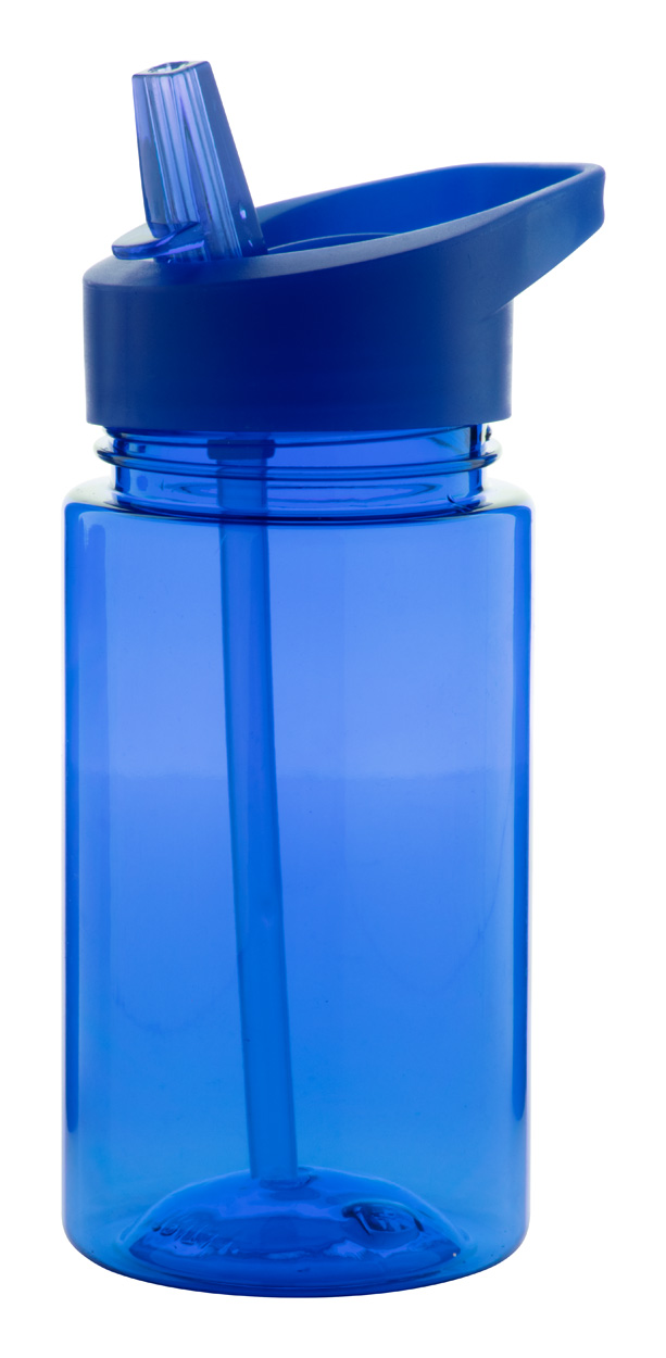 Plastic sports bottle DELDYE with straw, 440 ml