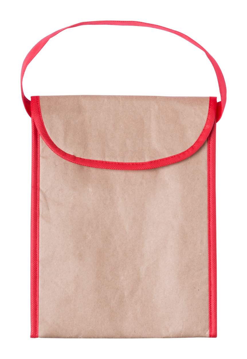 Paper cooler bag RUMBIX with coloured handles