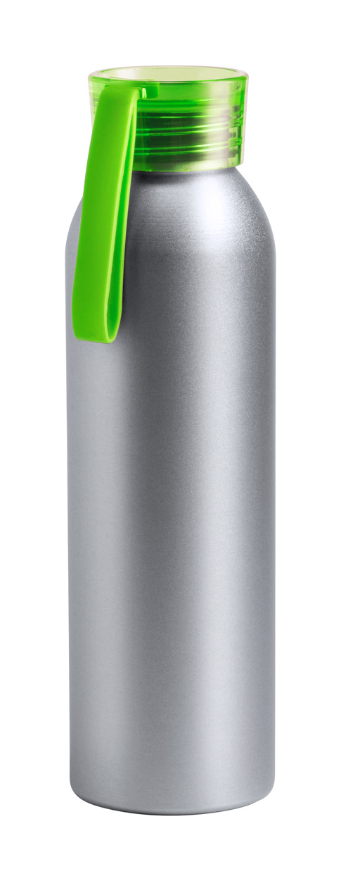 Metal bottle TUKEL with transparent coloured lid, 650 ml 