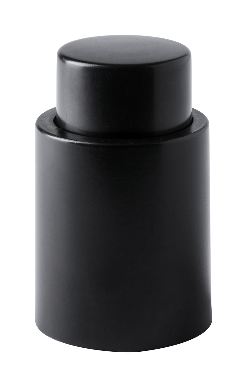 Plastová vakuová zátka na lahve HOXMAR - černá