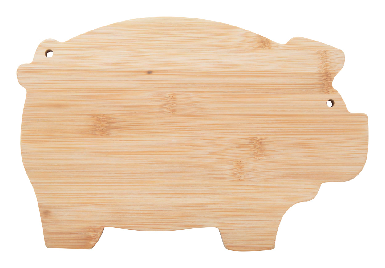 Bamboo kitchen cutting board MANGALICA in the shape of a pig - natural