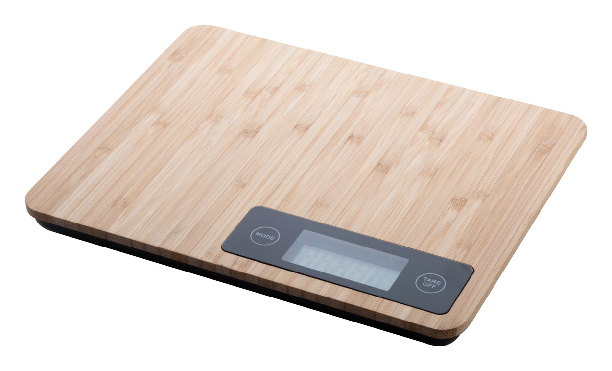 Digital kitchen scale BOOCOOK with bamboo surface - natural