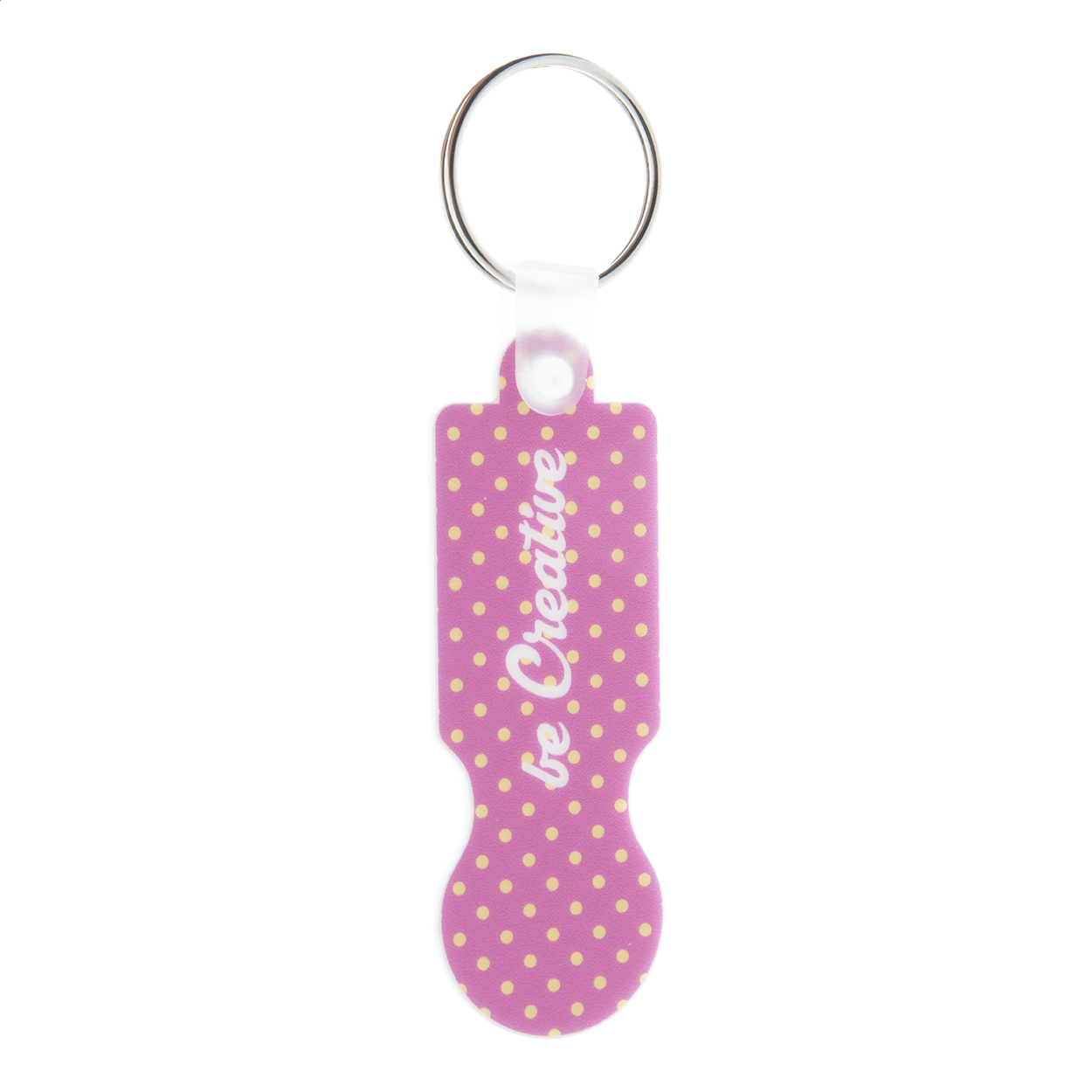 Přívěšek se žetonem na klíče COLOCART - bílá