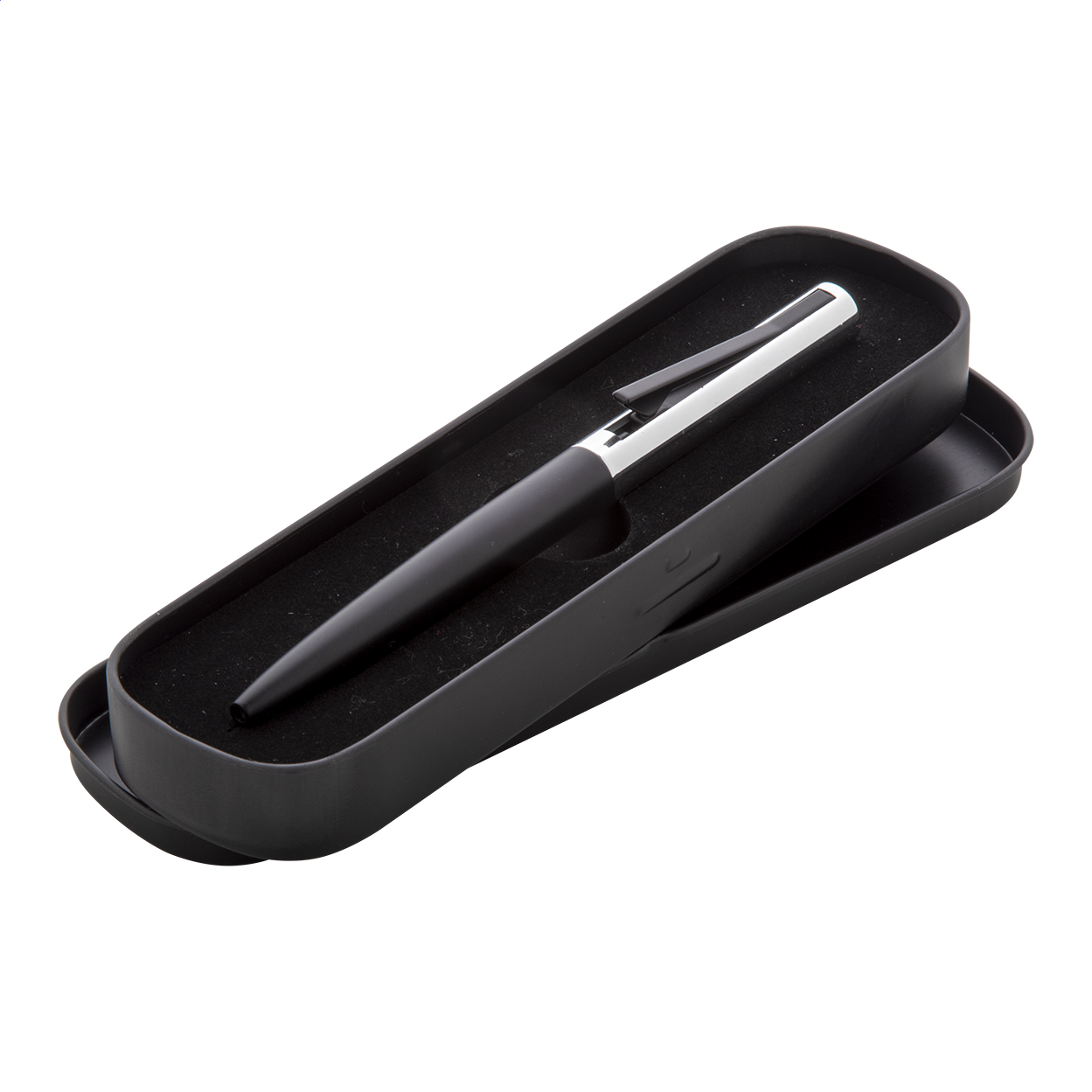 Kovové kuličkové pero CHROMPANT se speciálním klipem - černá