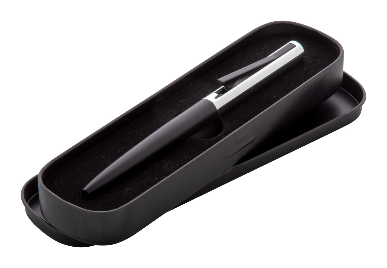 Kovové kuličkové pero CHROMPANT se speciálním klipem - černá