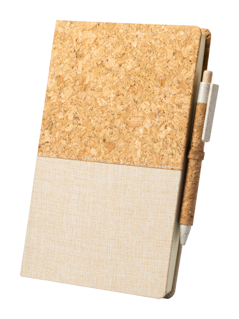 Notepad BRASTEL with cork boards, format A5 - natural