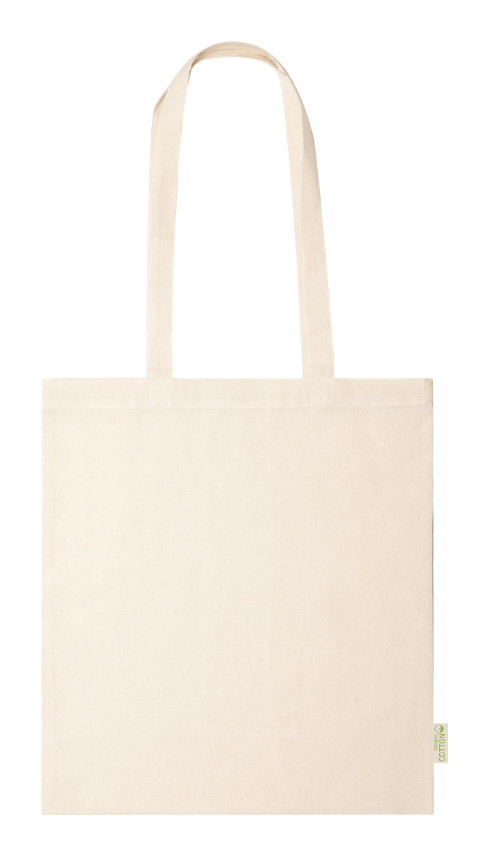 Bavlněná nákupní taška MISSAM s dlouhými držadly - béžová