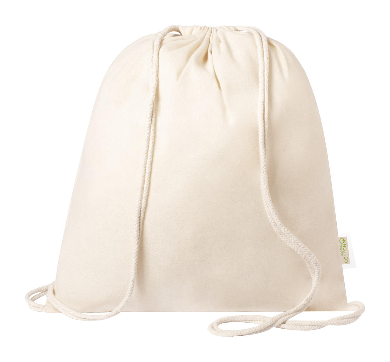 Organic cotton drawstring backpack TIBAK - beige