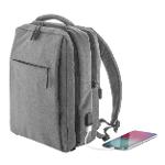 Polyesterový městský batoh BRANSON s prostorem na notebook - tmavě šedá Polyesterový městský batoh BRANSON s prostorem na notebook - tmavě šedá