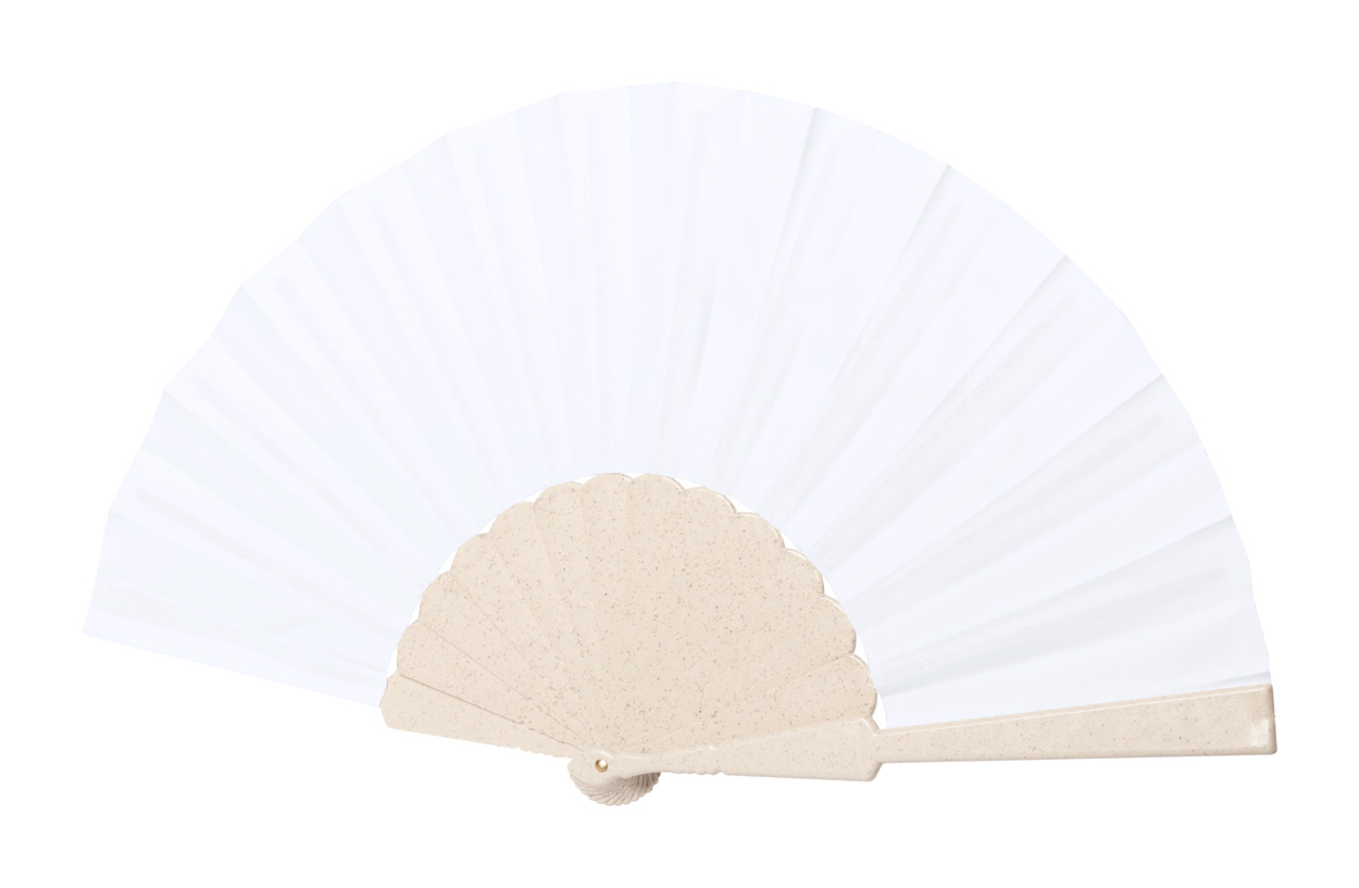 Plastic fan LENCER - natural / white