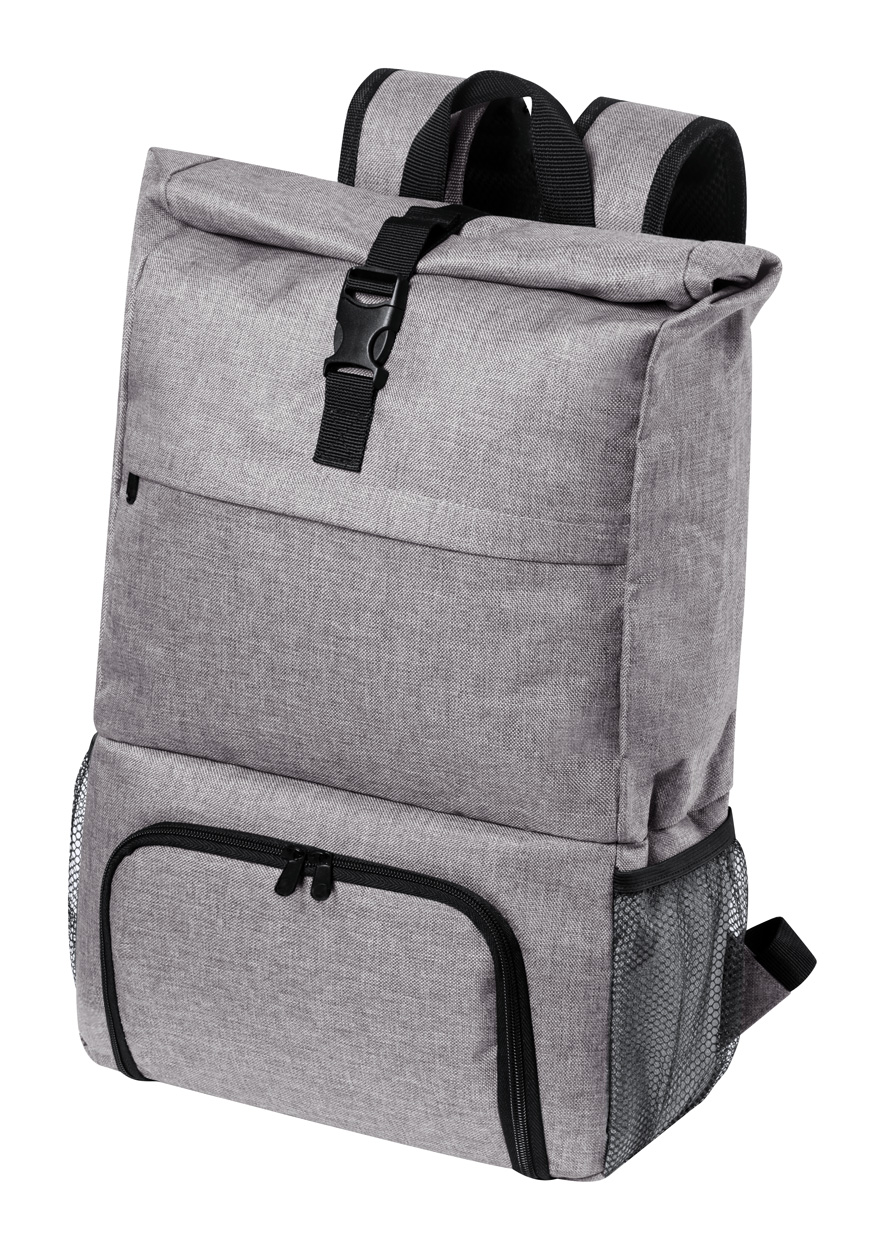 Polyesterový batoh HOWAR s termo kapsou - šedý melír