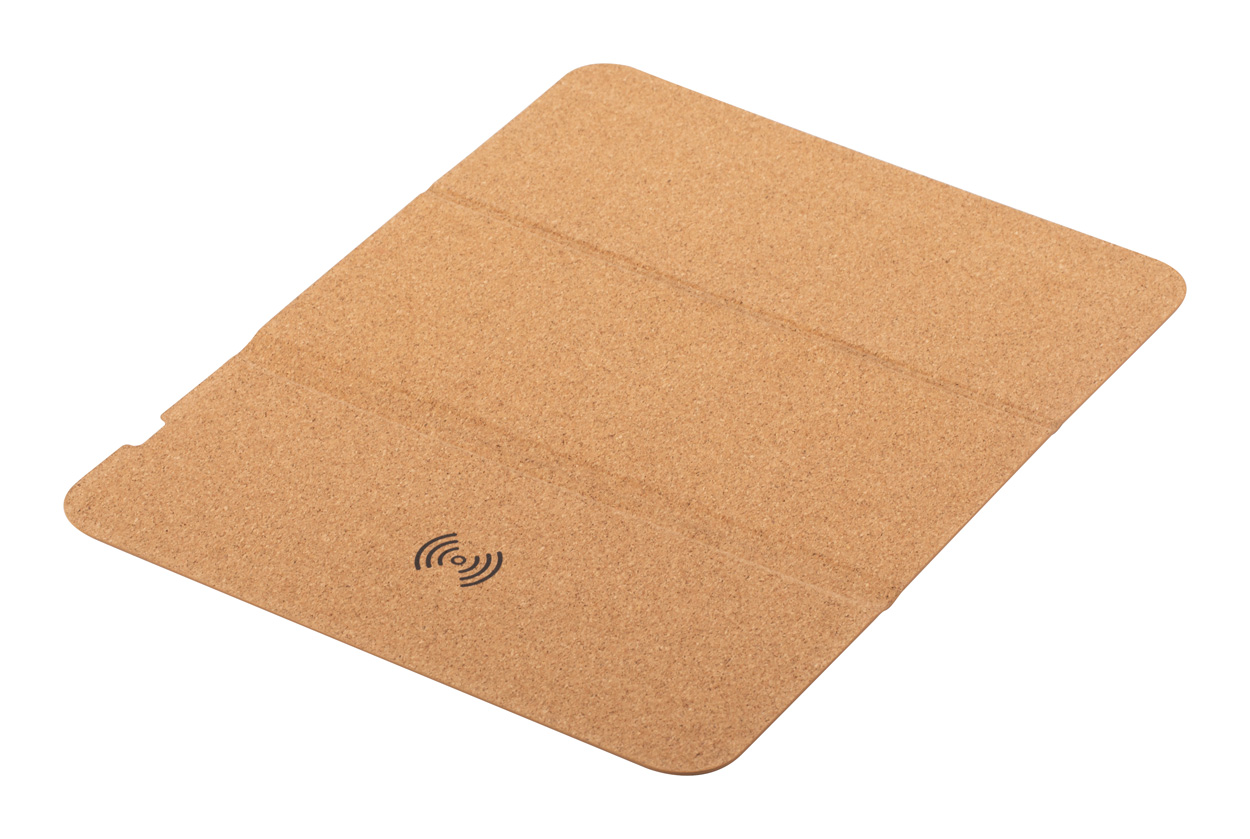 Cork mouse pad RELIUM with wireless charger - natural
