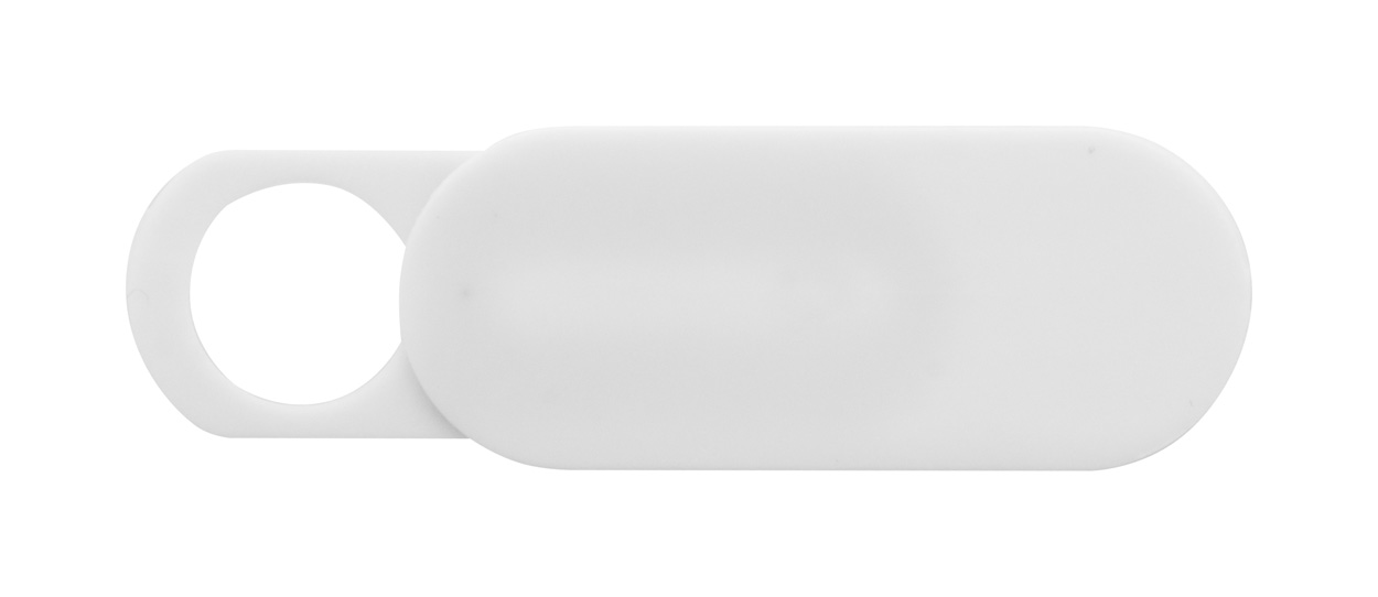 Plastic webcam cover HISLOT with antibacterial protection - white
