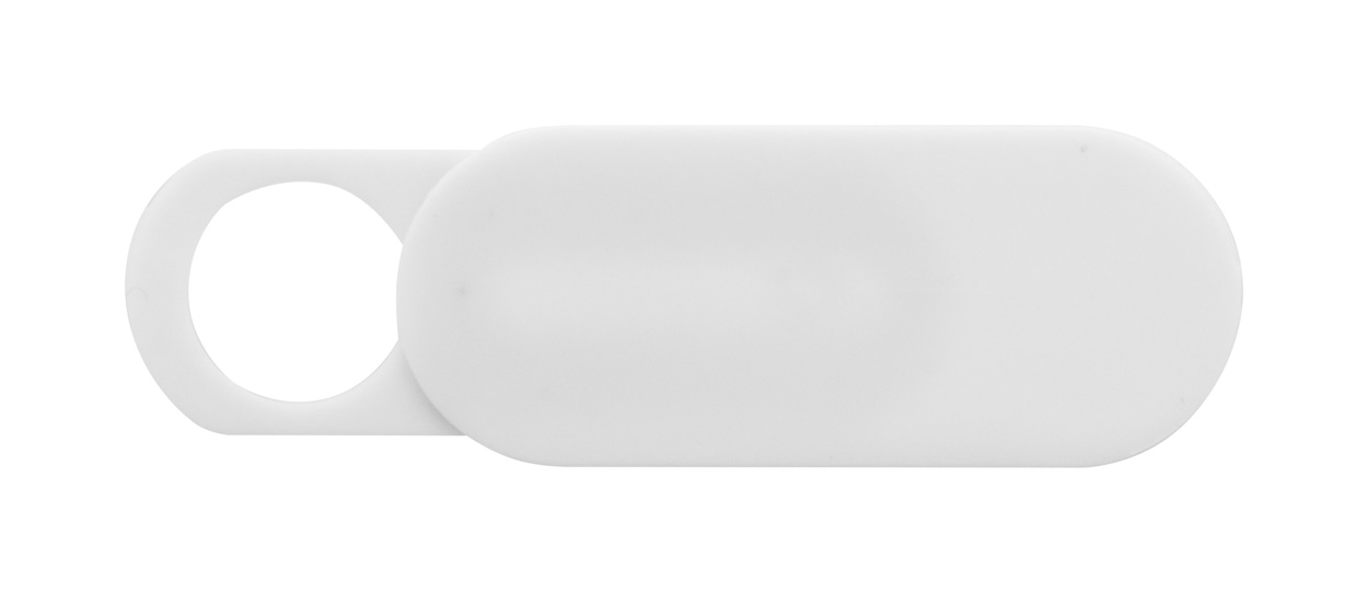 Plastová krytka na web kameru HISLOT s antibakteriální ochranou - bílá