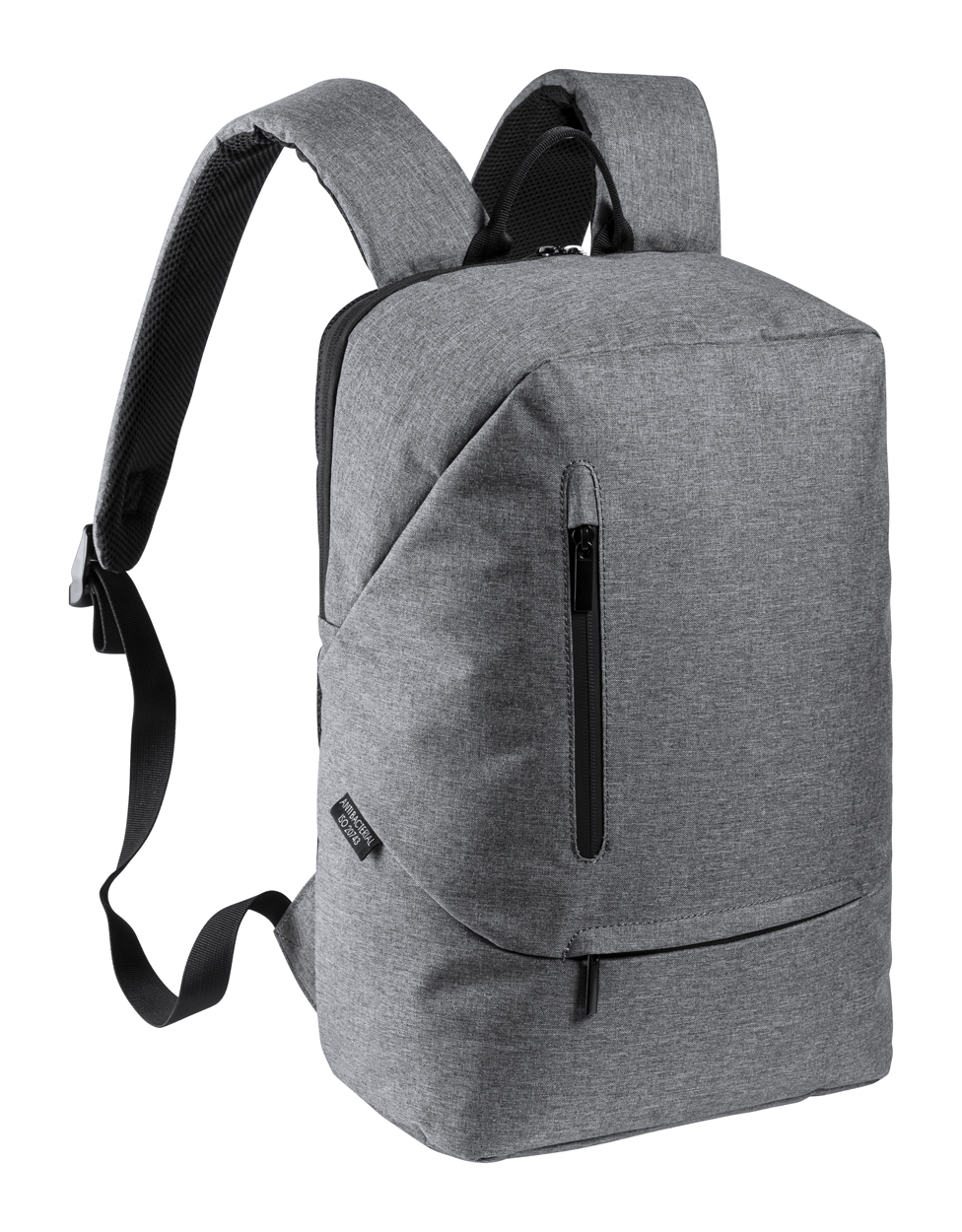 Městský batoh MORDUX s antibakteriální ochranou - šedý melír / černá