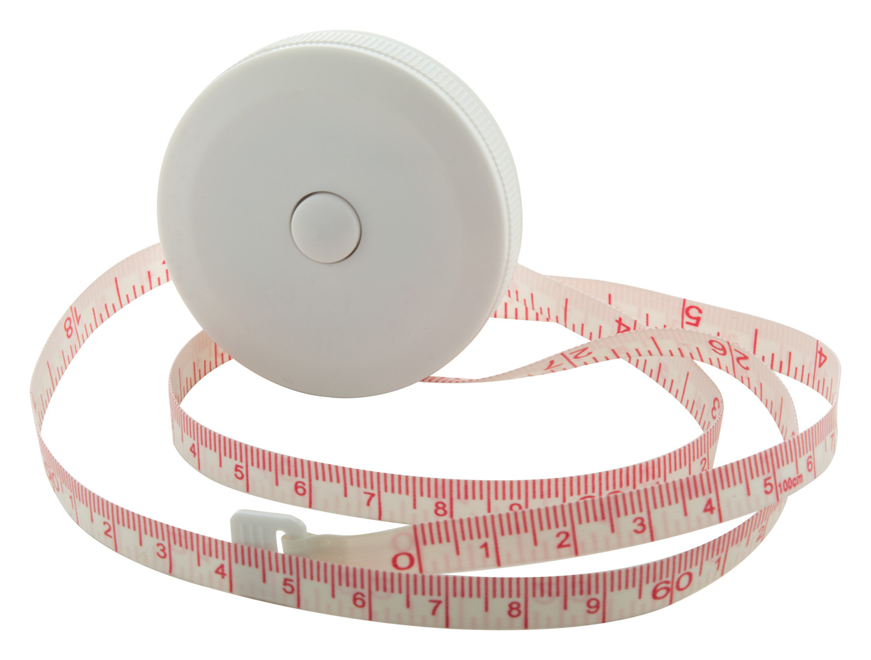 Plastic tailor's tape measure HAWKES, 1 m - white